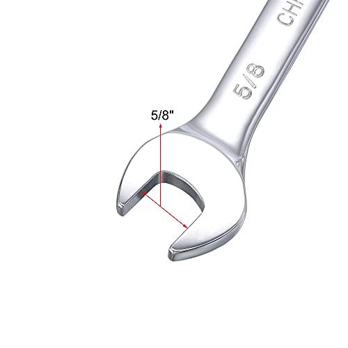 uxcell 5/8 Inch Ratcheting Combination Wrench SAE 72 Teeth 12 Point Ratchet Box Ended Spanner Tools, Cr-V - size: 5/8"
