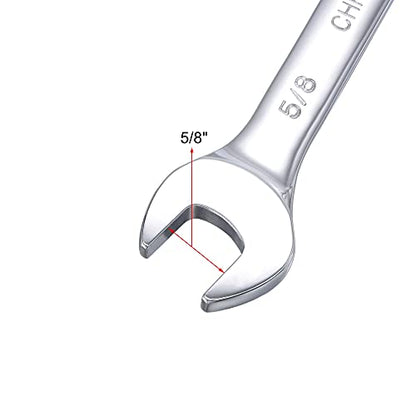 uxcell 5/8 Inch Ratcheting Combination Wrench SAE 72 Teeth 12 Point Ratchet Box Ended Spanner Tools, Cr-V - size: 5/8"