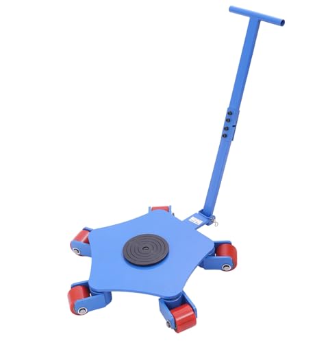 Heavy Duty Machine Dolly Skate Machinery Roller Mover Cargo 4T, Machinery Mover with 5 Swivel Rollers, 8818lbs Machine Moving Skate with Handle for Warehouse and Workshop Transporting (Blue) - color: Blue