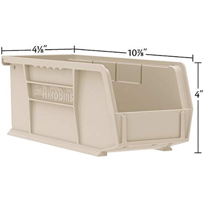 Akro-Mils 30224 AkroBins Plastic Storage Bins, 11"x 4"x 4", Yellow, 12-Pack - color: Yellow