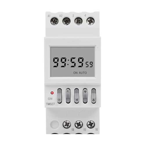 TM627 Multi-Voltage Programmable Auto Cycle Timer Switch 110VAC 16A Load 1 Second-99 Hours DIN Rail Mount Digital Time Relay - size: 110VAC