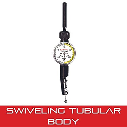 Starrett 711 Last Word Dial Test Indicator, .030" Range, .0005" Graduation - size: 0-0.03", White Dial, style: 0.0005" Graduation