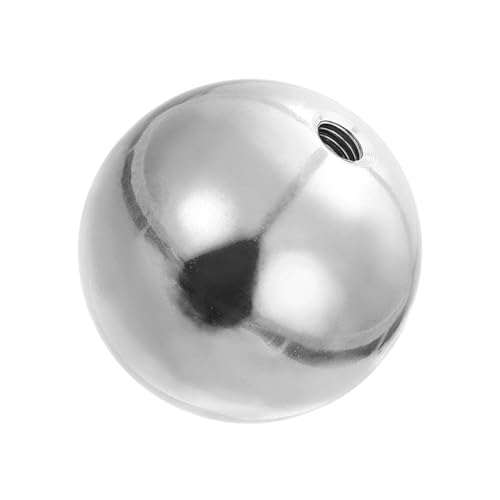 PATIKIL M8 x 50mm Ball Nuts Knob, 304 Stainless Steel Round Solid Silver Light Fixture Decorative Screw Cap Cover Machinery Hardware - size: M8x50mm