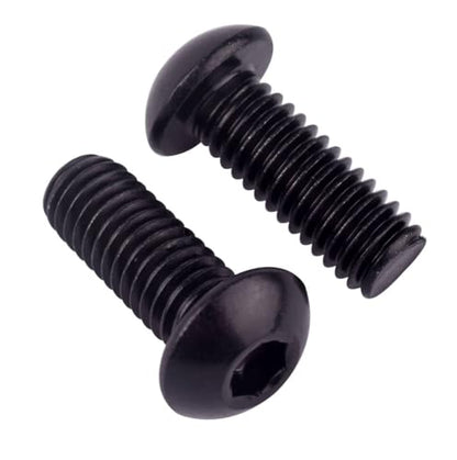 1/4-20 x 3/8" Button Head Socket Cap Bolts Screws (1/4" to 2" Available), 304 Stainless Steel 18-8, Black Exterior Finish, Allen Hex Drive, Fully Thread,10Pcs - size: 1/4-20 x 3/8" (10 PCS)