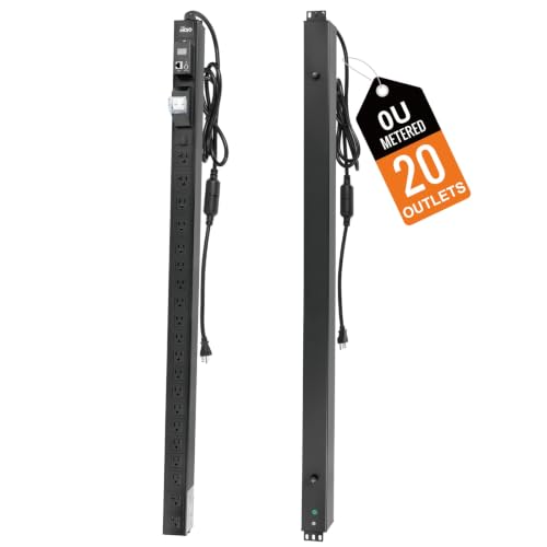 Tecmojo 20A 20-Outlet 0U Metered PDU, 5-15R/5-20R, RS485 Modbus RTU - size: 20 Outlet/5-15R+5-20R