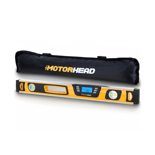 MOTORHEAD 24-Inch 0-180° Smart Digital Level, LCD Screen, Magnetic Bottom - size: 24"