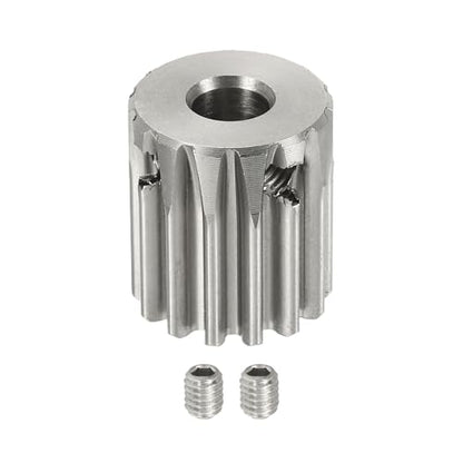 uxcell 1 Mod 14T Spur Gear 6mm Bore, 304 Stainless Steel Pinion Gear - size: 1 Mod 14T, 6mm