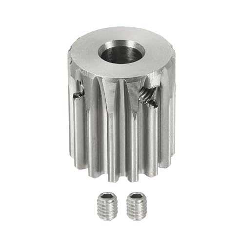 uxcell 1 Mod 14T Spur Gear 6mm Bore, 304 Stainless Steel Pinion Gear - size: 1 Mod 14T, 6mm