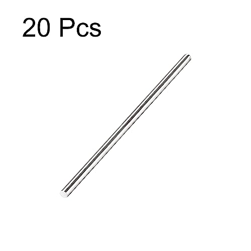 uxcell 2mm x 50mm 304 Stainless Steel Solid Round Rod for Drift Punches DIY Craft Model Plane Model Ship Model Cars - 20pcs - size: 2mm x 50mm
