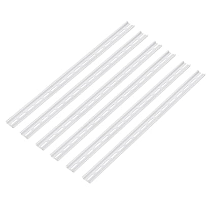 MECCANIXITY DIN Rail Slotted Aluminum Mounting Guide 20 Inch x 1.4 Inch x 0.3 Inch for Equipment Installation Pack of 5 Pcs - size: 20 Inch x 1.4 Inch