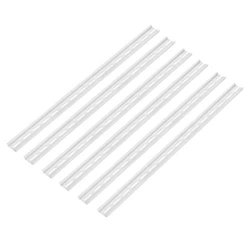 MECCANIXITY DIN Rail Slotted Aluminum Mounting Guide 20 Inch x 1.4 Inch x 0.3 Inch for Equipment Installation Pack of 5 Pcs - size: 20 Inch x 1.4 Inch