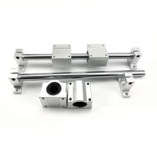 2PCs SCS20UU Aluminum Linear Motion Ball Bearing Box Bushing 50mm Long Linear Roller Bearing Slide Block for CNC 3D Printer Accessories