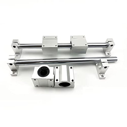 2PCs SCS20UU Aluminum Linear Motion Ball Bearing Box Bushing 50mm Long Linear Roller Bearing Slide Block for CNC 3D Printer Accessories