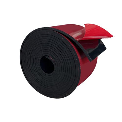 Adhesive Neoprene Rubber Strips 3" Wide x 1/8" Thick x 10' Long for Gaskets - size: 3" Wide x 1/8" Thick x 10' Long