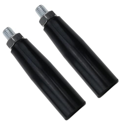 Thread Hand Crank Wheel with Handle Grip - Heavy Duty Rotary Handles for Lathe, Trailer Jack, Workshop Tools - Includes Mounting Nuts 2-Pack