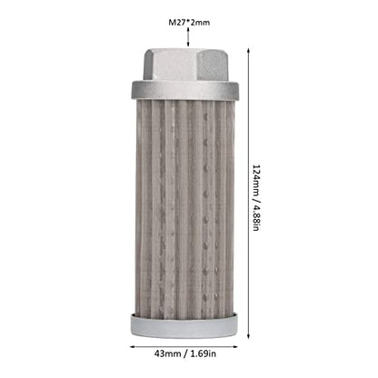 Oil Suction Strainer Filter Cartridge, 80x100x180μm Hydraulic Fuel Suction Valve Strainer Oil Filter Cartridge Metal Mesh Tube Connection Fuel Suction Filter for Automobile,