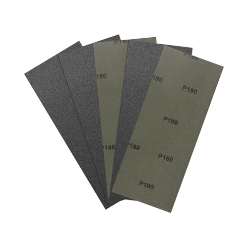 5Pcs Sand Paper 4.2x11 180Grit Silicon Carbide Sandpaper Sheets - size: 4.2 x 11 Inch (180 Grits)