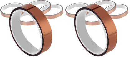 12mm X 33m 108ft Heat Tape Heat Resistant Tape Heat Transfer Tape Thermal Tape High Temp Tape High Temperature Tape Heat Tape for Sublimation for Heat Press No Residue 1Roll (Pack of 2) - size: 12mm x 30m (Pack of 2)