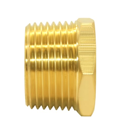 Joywayus 2Pcs Brass Reducing Hex Bushing 3/4" NPT Male to 1/2" NPT Female - size: 3/4" NPT Male x 1/2" NPT Female, style: 2PCS