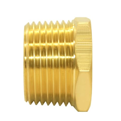 Joywayus 2Pcs Brass Reducing Hex Bushing 3/4" NPT Male to 1/2" NPT Female - size: 3/4" NPT Male x 1/2" NPT Female, style: 2PCS