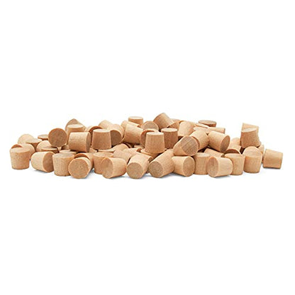 Wood Plugs for Furniture, 1/4 inch Maple Flat-Head Plug, Wooden Screw-Hole Plug Covers - Pack of 100 by Woodpeckers - size: 1/4 inch
