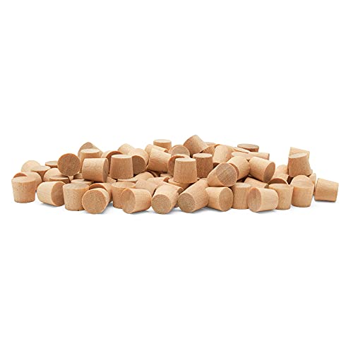 Wood Plugs for Furniture, 1/4 inch Maple Flat-Head Plug, Wooden Screw-Hole Plug Covers - Pack of 100 by Woodpeckers - size: 1/4 inch