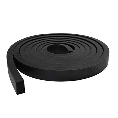 DEVNOL Rubber Strip 1/2(.500)" Thick X 1" Wide X 10'Long Grade 65A for Gasket, Surface Protection, Sealing - size: 1/2" x 1" x 10'