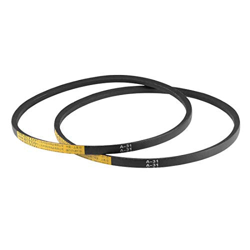 uxcell A31 Drive V-Belts 31" Pitch Length 13mm Width 8mm Thick JIS Standard A-Section Rubber Drive Transmission Belt 2pcs - size: 31"