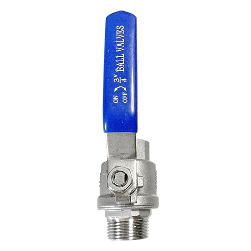 3/4" Male to Female Thread Full Port Ball Valves NPT 304 Stainless Steel for Water Oil Gas WOG1000 - size: 3/4 Inch