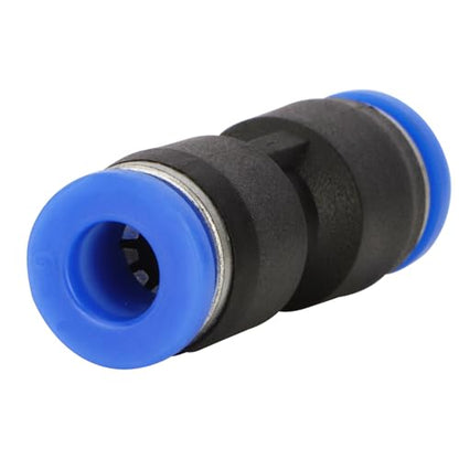 Baomain 6mm Tube OD Straight Push to Connect Fittings - Quick Connect Air Line Fittings Connectors for 6mm Outer Diameter Pneumatic Tubing and Air Hose (20-Pack) - size: 6mm (Pack of 2)