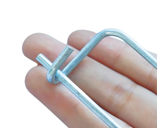 Steel Brooch Shape Cotter Safety Pin Spring Pin, Quick Lock Brooch Locking Fastener for Farm Lawn Garden Hook (0.25x3.03 in/6.3x77mm(2Pcs)) - size: 0.25 x 3.03 in (2 Pcs)