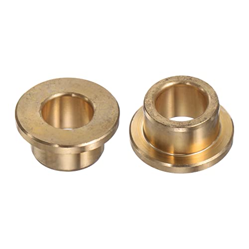 HARFINGTON 2pcs Flange Bearing Sleeve 12mm Bore 18mm OD 12mm Length 3mm Flange Thickness Bronze Bushing Self-Lubricating Bushings Sleeve for Industrial Equipment - size: 12mmx18mmx12mm