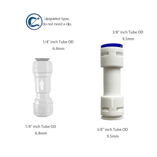 1/4" & 3/8" One Way Check Valve for Water Line 1/4" & 3/8" Reverse Osmosis Water Filter Push to Connect RO Fittings, Plastic Quick Connect Check Valve (4 pcs+2 pcs) - style: 1/4"(4pcs)+3/8"(2pcs)