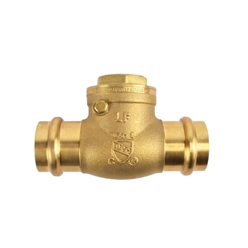 LF Brass Swing Check Valve, Brass Construction, Press Connect, Plumbing Control (1-Inch) - size: 1 Inch