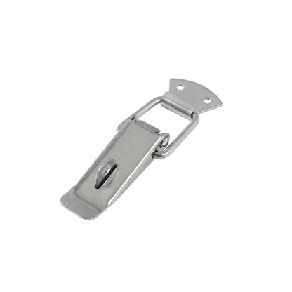 Latch, Stainless Steel Spring Loaded Toggle Latch,With locking hole, Silver Catch Hasp Clamp Clip Lock with for Cabinet, Wooden Case, Box (6 Pack)