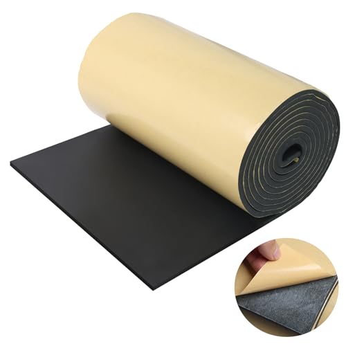 Eunice Sponge Neoprene Foam Sheet with Adhesive, 13 in x 80 in x 1/4 in - size: 13 in x 80 in x 1/4 in