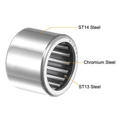 uxcell SCE1212 Needle Roller Bearings, Drawn Cup Open End, 3/4-inch Bore 1-inch OD 3/4-inch Width 15300N Static Load 22100N Dynamic Load 5pcs - size: 3/4x1x3/4"