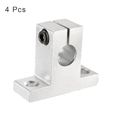 uxcell 4pcs SK10 Aluminum Linear Rod Rail Shaft Support for 10mm Diameter Shaft, Linear Motion Rail Guides Mounting Bracket with Wrench for CNC Machine, 3D Printer, Automation Equipment - size: SK10