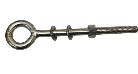 US STAINLESS Stainless Steel 316 Eye Bolt 1/2" x 8" UNC (1/2"-13 Pitch) Short Thread Marine Grade