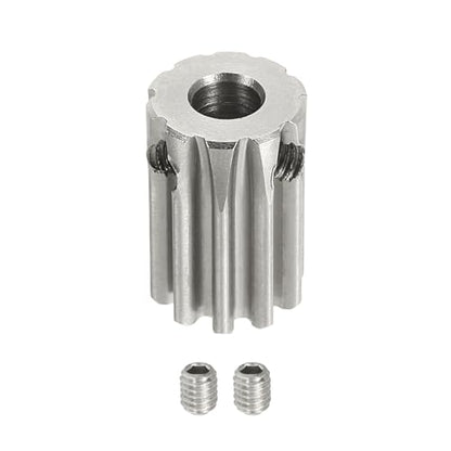 uxcell 1 Mod 10T Spur Gear 5mm Bore, 304 Stainless Steel Pinion Gear - size: 1 Mod 10T, 5mm