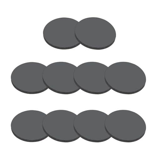 PATIKIL Rubber Solid Discs Washers, 10 Pcs 10mm OD x 2mm Thick Rubber Round Gasket Pad Bushings Spacer Washer for DIY Gasket Craft, Black - size: 10mm x 2mm