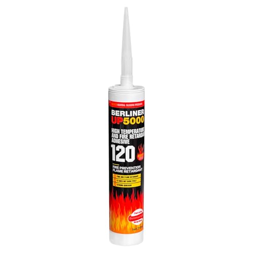 Wood Stove Door Gasket Cement, High Temperature Resistance Silicone Material Adhesive, 850°F RTV High Heat Silicone Sealant, Black, 310ml