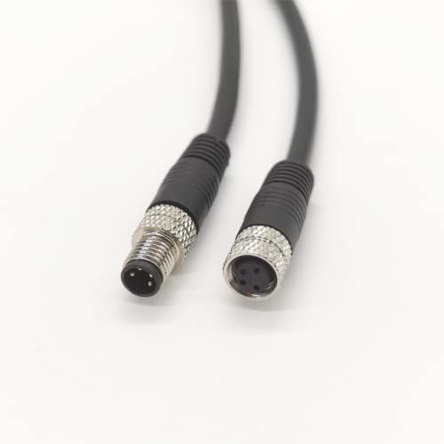 M8 4 Pins Male to Female Connector Cable, A Code Straight Molding Cable Female to Male Aviation Sensor Electrical PVC Cable 60V 4A AC/DC Industrial Molded Cable AWG24（2Meter） - size: 6.56ft
