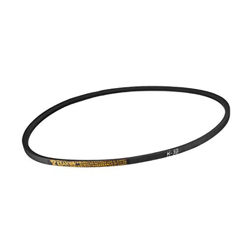 uxcell K-32 V Belt Machine Transmission Rubber, Black Replacement Drive Belt 32 inch Pitch Girth 8mm Width 6mm Height JIS Standard - size: 32"