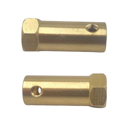 6Pcs Hex Coupler 8mm Bore Motor Hex Brass Shaft Coupling Flexible Connector for DC Motor Shaft, Robot, Model Car Tires Shaft - size: 8mm