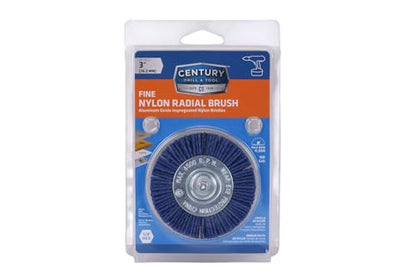 Century Drill & Tool 77433 Nylon Abrasive Radial Brush, 3", Fine - size: 3" Fine