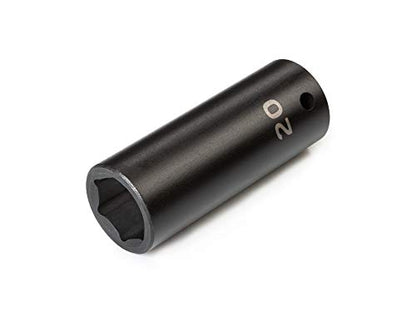 TEKTON 1/2 Inch Drive x 20 mm 6-Point Impact Socket | SID23120 - size: 20 mm, style: Deep