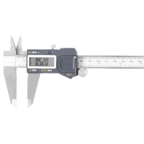 Digital Caliper 8 Inch (0–200mm), Large LCD Electronic Calipers with Inch/Metric Conversion, Stainless Steel Measuring Tool, ±0.03mm Accuracy - size: 8inch
