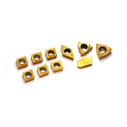 OSCARBIDE Carbide Turning Inserts 10 Pieces/Pack,MGMN200,11ER A60,GTN-2,WCMT050304,CCMT060204,DCMT070204 or 1/2"Shank or 3/8"Shank Indexable Lathe Turning Tool Holder Insert Replacement