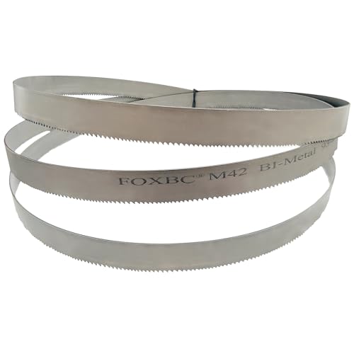 FOXBC 59-1/2 Inch Bandsaw Blade Metal Cutting 59-1/2" X 1/2" X 0.025" X 24 TPI, Silver